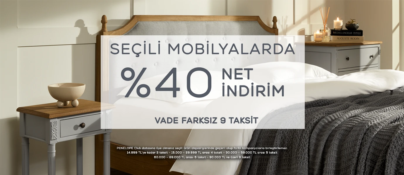 Louvre Mobilyalarda %40 Net İndirim