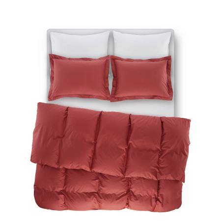 Catrine Percale Easy Care Duvet Cover Set Coral 160x220 - Thumbnail