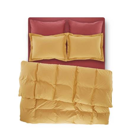 Catrine Percale Easy Care Nevresim Seti Hardal 240x260 - Thumbnail