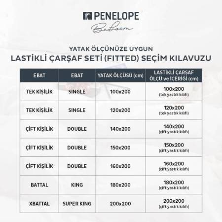 %100 TENCEL™ Lastikli Çarşaf Seti 160x200 cm Pudra - Celine Serisi - 9
