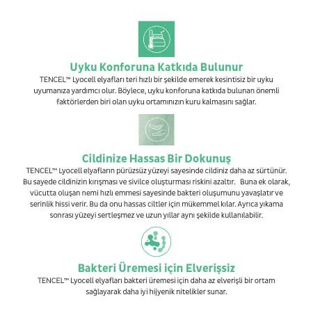 Celine Lastikli Çarşaf Seti Su Yeşili 100x200+35 - Thumbnail