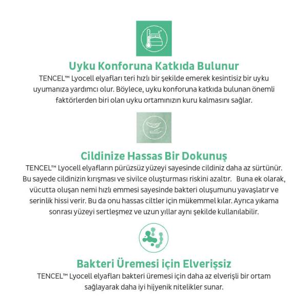 Celine Lastikli Çarşaf Seti Su Yeşili 100x200+35