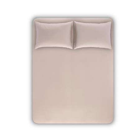 %100 TENCEL™ Lastikli Çarşaf Seti 200x200 cm Taş Rengi - Celine Serisi - 1