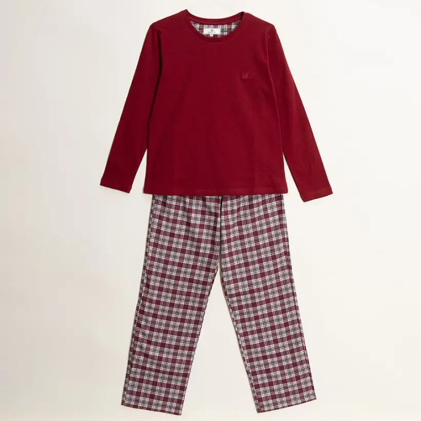 Kadın Pijama Takımı M Bordo - 