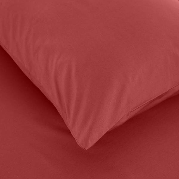 Laura Percale Easy Care Elastic Bed Sheet Set Coral 100X200+35