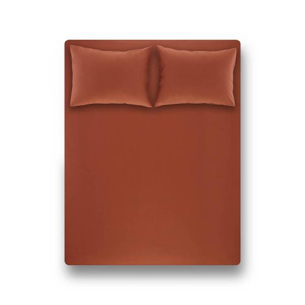 Laura Percale Easy Care Elastic Bed Sheet Set Tile 180X200+35