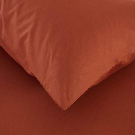 Laura Percale Easy Care Elastic Bed Sheet Set Tile 180X200+35 - Thumbnail