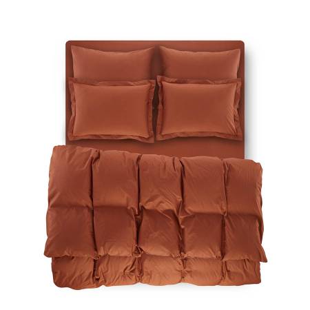 Laura Percale Easy Care Elastic Bed Sheet Set Tile 180X200+35 - Thumbnail