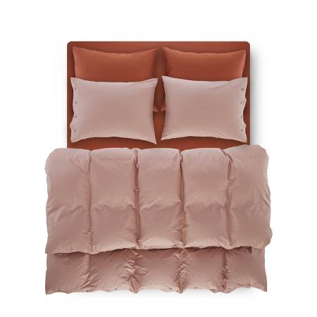 Laura Percale Easy Care Elastic Bed Sheet Set Tile 180X200+35 - Thumbnail