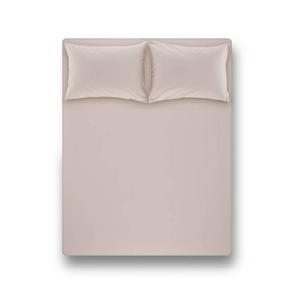 Laura Percale Easy Care Fitted Sheet Set Beige 100X200+35
