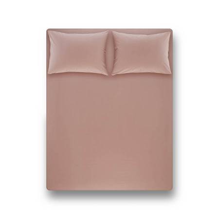 Laura Percale Easy Care Fitted Sheet Set Dried Rose 100X200+35 - Thumbnail