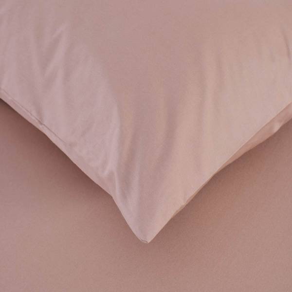 Laura Percale Easy Care Fitted Sheet Set Dried Rose 100X200+35