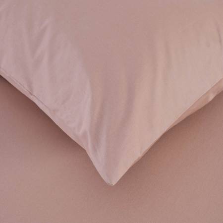 Laura Percale Easy Care Fitted Sheet Set Dried Rose 120X200+35 - Thumbnail