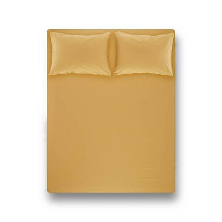 Laura Percale Easy Care Lastikli Çarşaf Seti Hardal 160X200+35 - 