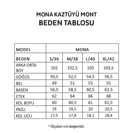 %100 Kaz Tüyü Mont Siyah XXL - Mona Koleksiyonu - 10