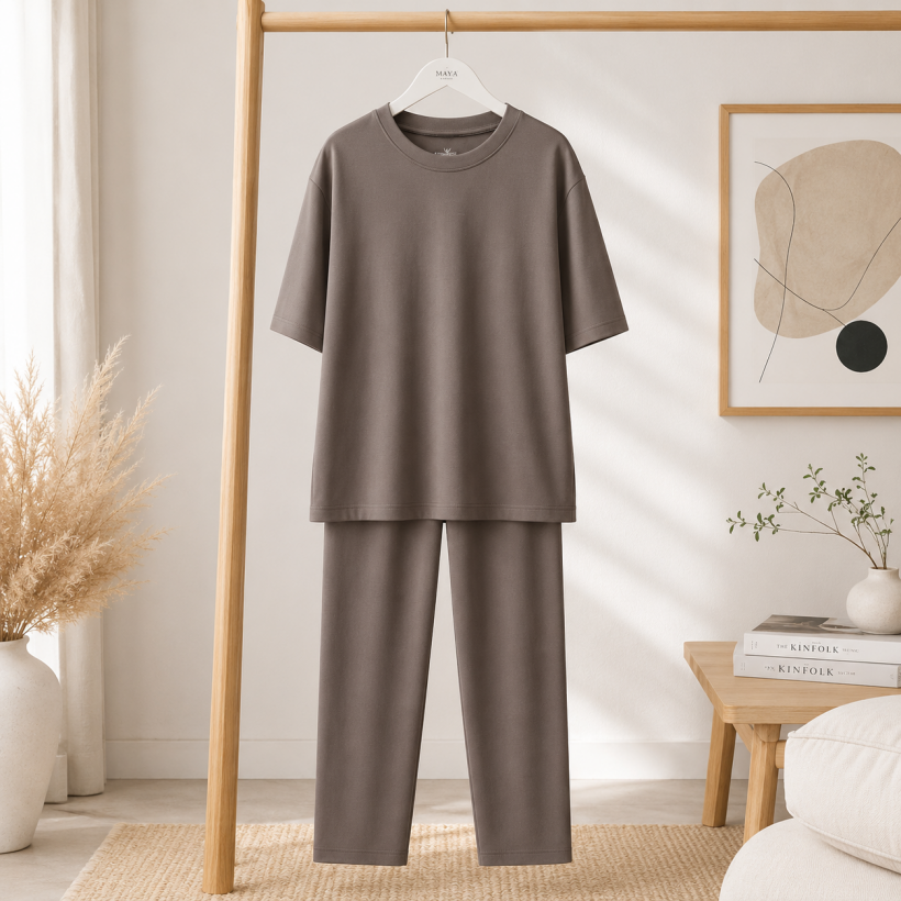 Nuba Erkek Pijama Takımı - Antrasit - 