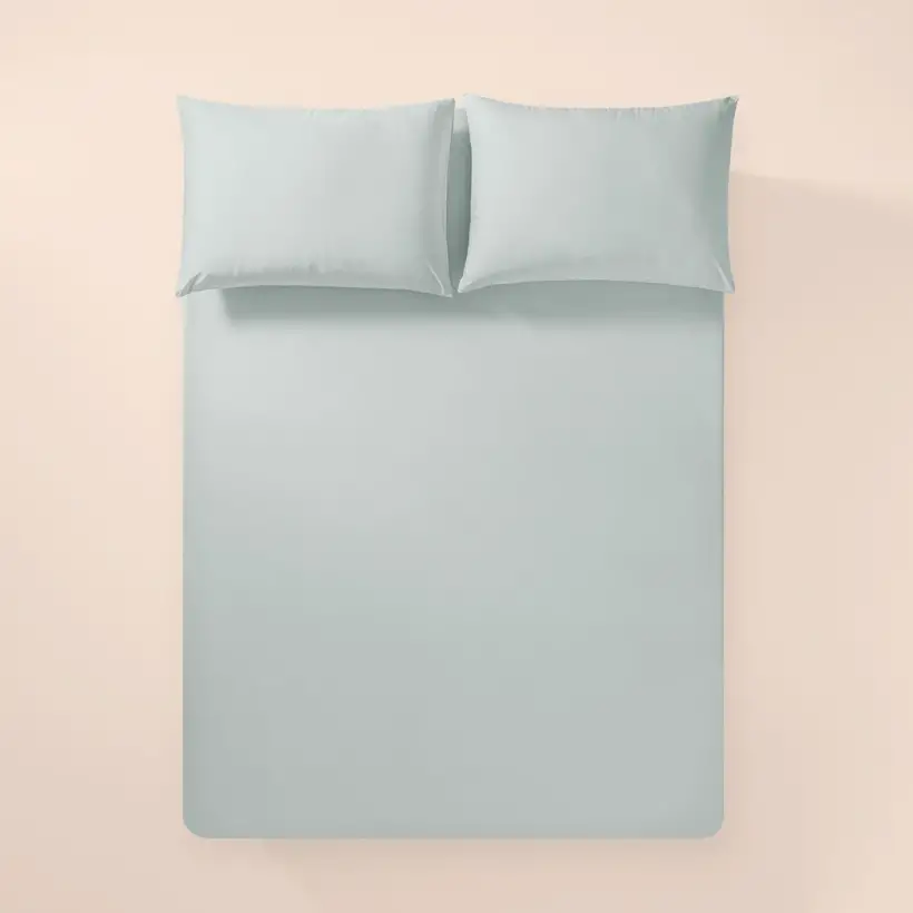 %100 Pamuk Percale Lastikli Çarşaf 100x200 cm Mavi - Pure Serisi - PENELOPE
