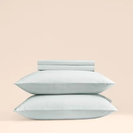%100 Pamuk Percale Lastikli Çarşaf Seti 100x200 cm Mavi - Pure Serisi - 2