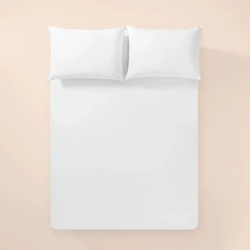 %100 Pamuk Percale Lastikli Çarşaf Seti 120x200 cm Beyaz - Pure Serisi - PENELOPE