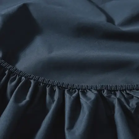 %100 Pamuk Percale Lastikli Çarşaf Seti 120x200 cm Lacivert - Pure Serisi - 5