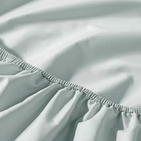 %100 Pamuk Percale Lastikli Çarşaf Seti 120x200 cm Mavi - Pure Serisi - 5