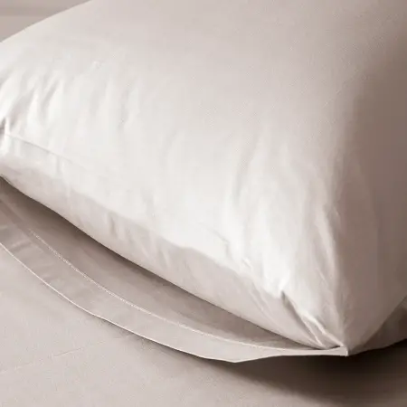 %100 Pamuk Percale Lastikli Çarşaf Seti 200x200 cm Gri - Pure Serisi - 3