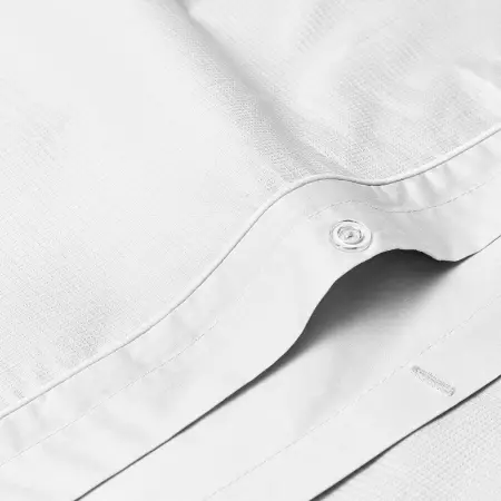 %100 Pamuk Percale Nevresim Seti 160x220 cm Beyaz - Pure Serisi - 5
