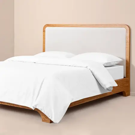 %100 Pamuk Percale Nevresim Seti 200x220 cm Beyaz - Pure Serisi - 1