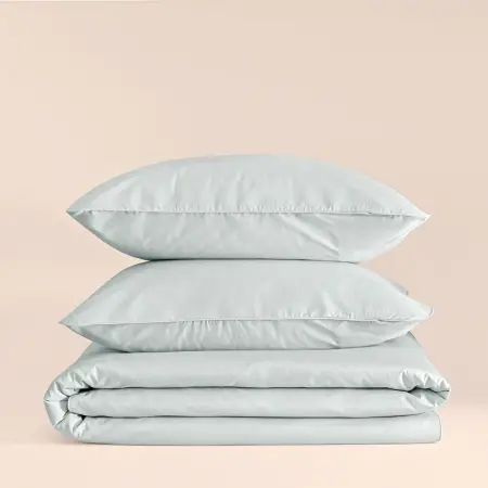 %100 Pamuk Percale Nevresim Seti 200x220 cm Mavi - Pure Serisi - 2