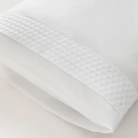 %100 Pamuk Saten Kumaş Nevresim Seti 260x240 cm Beyaz - Regina Serisi - 3