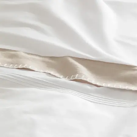 %100 Pamuk Saten Kumaş Nevresim Seti 260x240 cm - Carla Serisi - 4