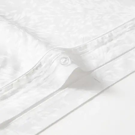 %100 Pamuk Saten Nevresim Seti 240x220 cm Beyaz - Plume Serisi - 4