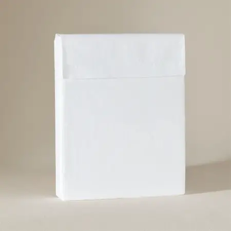%100 Pamuk Saten Nevresim Seti 240x220 cm Beyaz - Plume Serisi - 7