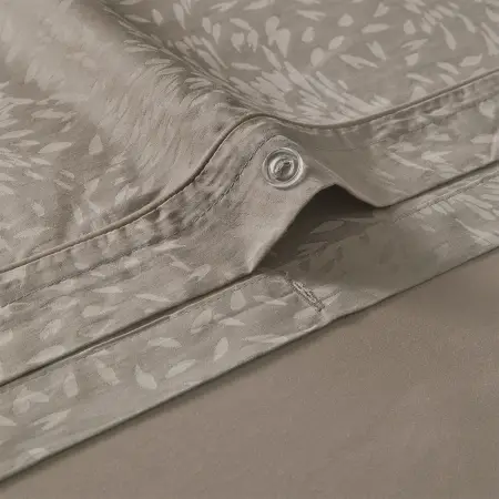 %100 Pamuk Saten Nevresim Seti 240x220 cm Taş - Plume Serisi - 4