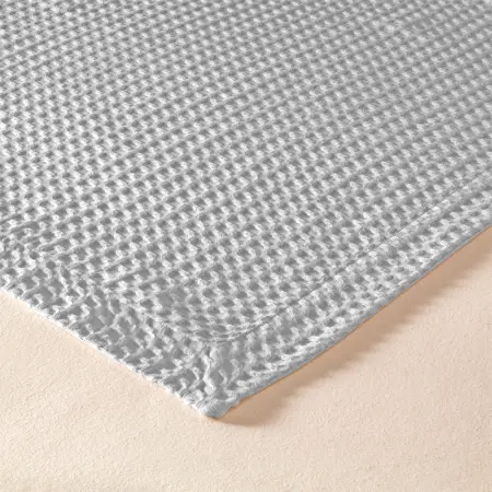 %100 Pamuk Tek Kişilik Pike 160x220 cm Gri - Lia Serisi - 3