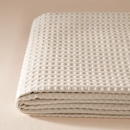 %100 Pamuk Tek Kişilik Pike 160x220 cm Taş - Lia Serisi - 4