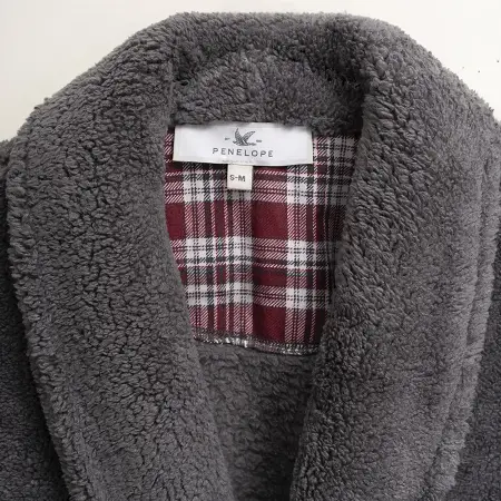 Peluş Sabahlık S-M Antrasit - 2