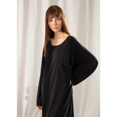 Penelope Ajour Loungewear Elbise Siyah L-XL - Thumbnail