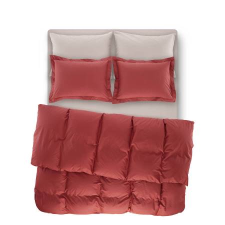 Penelope Bedroom Catrine Percale Easy Care Duvet Cover Set Coral 220x240 - Thumbnail