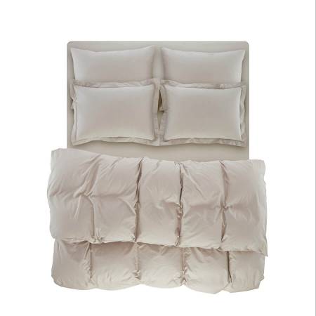 PENELOPE BEDROOM - Penelope Bedroom Catrine Percale Easy Care Duvet Cover Set Light Gray 240x260