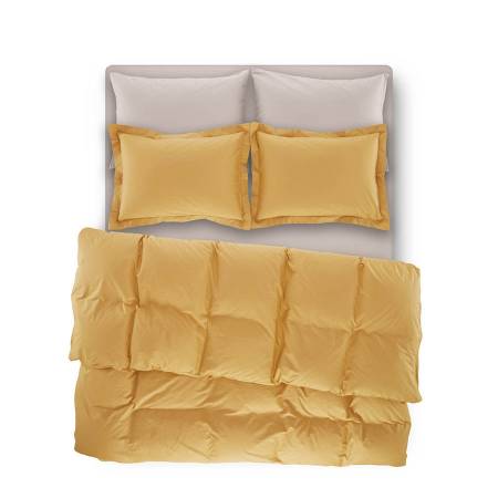 Penelope Bedroom Catrine Percale Easy Care Duvet Cover Set Mustard 240x260 - Thumbnail