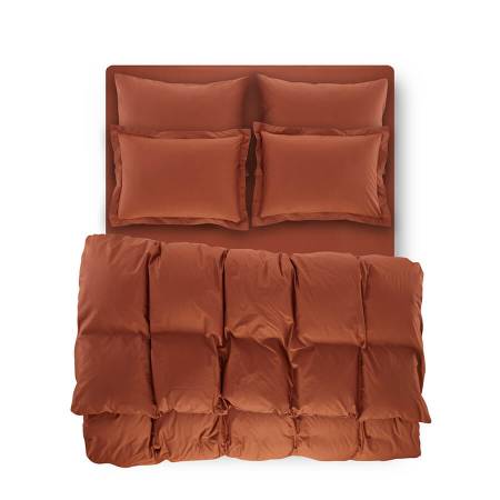 PENELOPE BEDROOM - Penelope Bedroom Catrine Percale Easy Care Duvet Cover Set Tile 240x260