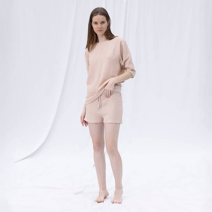 Penelope by Serli Keçoğlu Müslin Şort Somon L-XL