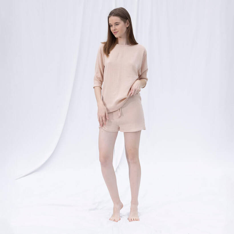 Penelope by Serli Keçoğlu Müslin Şort Somon L-XL