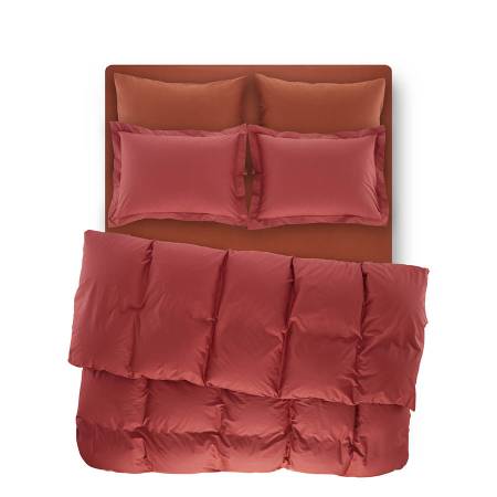 Penelope Catrine Percale Easy Care Duvet Cover Set Coral 200x220 - Thumbnail