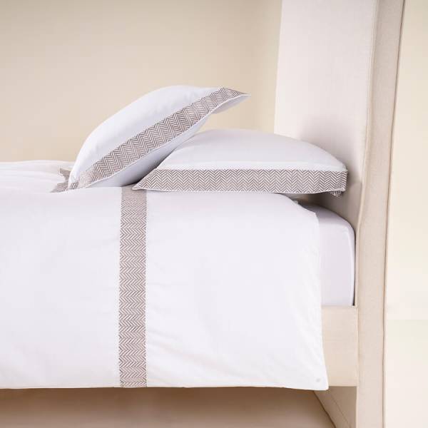 %100 Pamuk Saten Nevresim Seti 200x220 cm Taş - Elegance Serisi - 