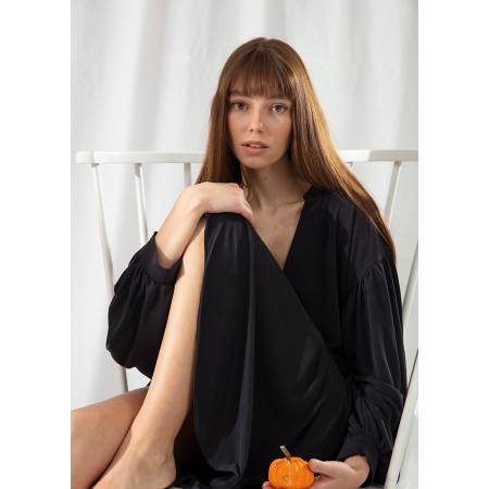 Penelope Gaios Loungewear Elbise Siyah L-XL - Thumbnail