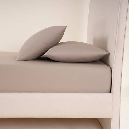 Penelope Laura Percale Easy Care Lastikli Çarşaf Seti Açık Gri 160X200+35 - 