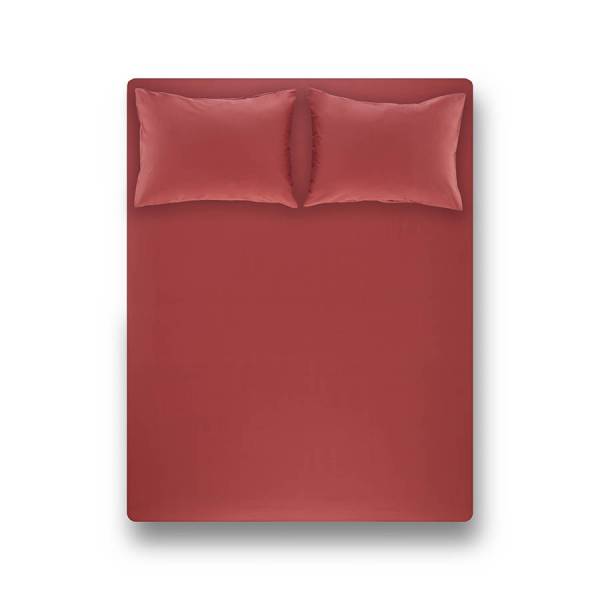 Penelope Laura Percale Easy Care Lastikli Çarşaf Seti Mercan 160X200+35