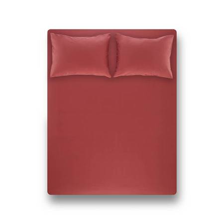 Penelope Laura Percale Easy Care Lastikli Çarşaf Seti Mercan 200X200+35 - 1